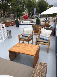 salon pont supérieur bateau