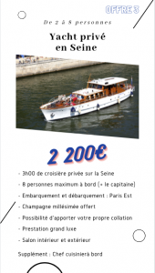 Balade sur la Seine - 10 personnes